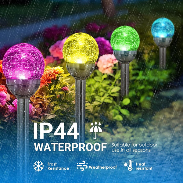 Solar Garden Lights Outdoor, 3 Pack Color Changing Solar Lights6