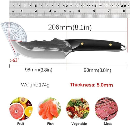 Meat Cleaver,Cleaver Knife Handmade Forged Meat Cleaver Cutter Stainless Steel Boning Knife Camping Hunting Knives Butcher Knife Outdoor Cooking Cutlery2