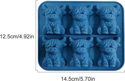 3D Highland Cow Silicone Ice Mold, Food Grade Creative Ice Cube Tray for Whiskey, Home Party & Cocktails,1 PCS5
