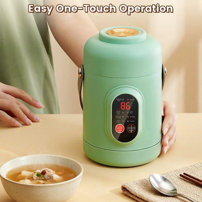 Rice Cooker Small, 500W Rice Maker, 12 Hours Timer Delay & Keep Warm Function, Mini Electric Pot, 800ML Mini Rice Cooker for Travel, Camping, Office (US Plug 110V), Green5