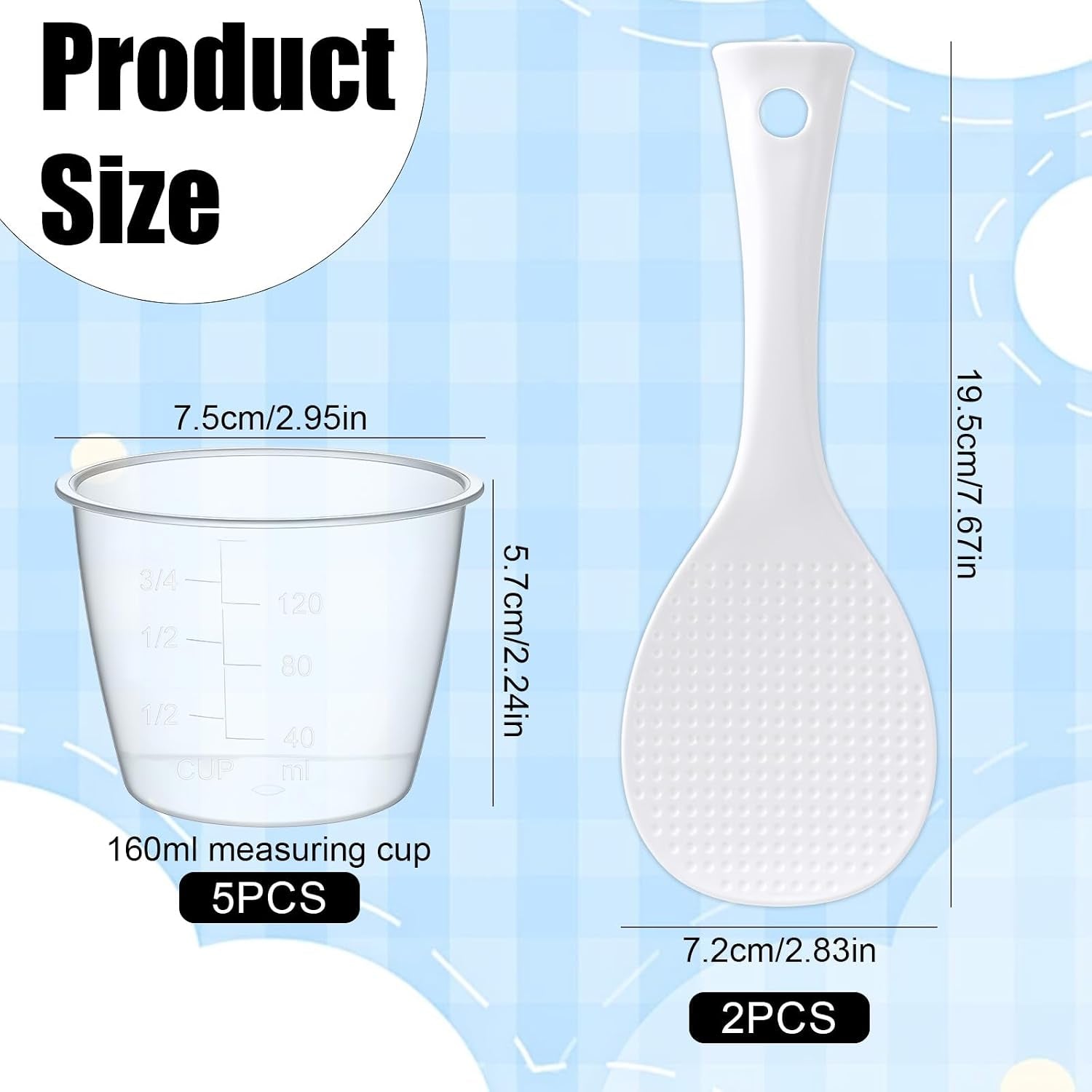 5-pack-plastic-rice-measuring-cups-160-ml-measuring-cup-for-rice-cooker-rice-cup-replacement-heat-resistant-non-stick-with-2-pack-rice-paddle-rice-kitchen-supplies-dog-cat-food-measuring
