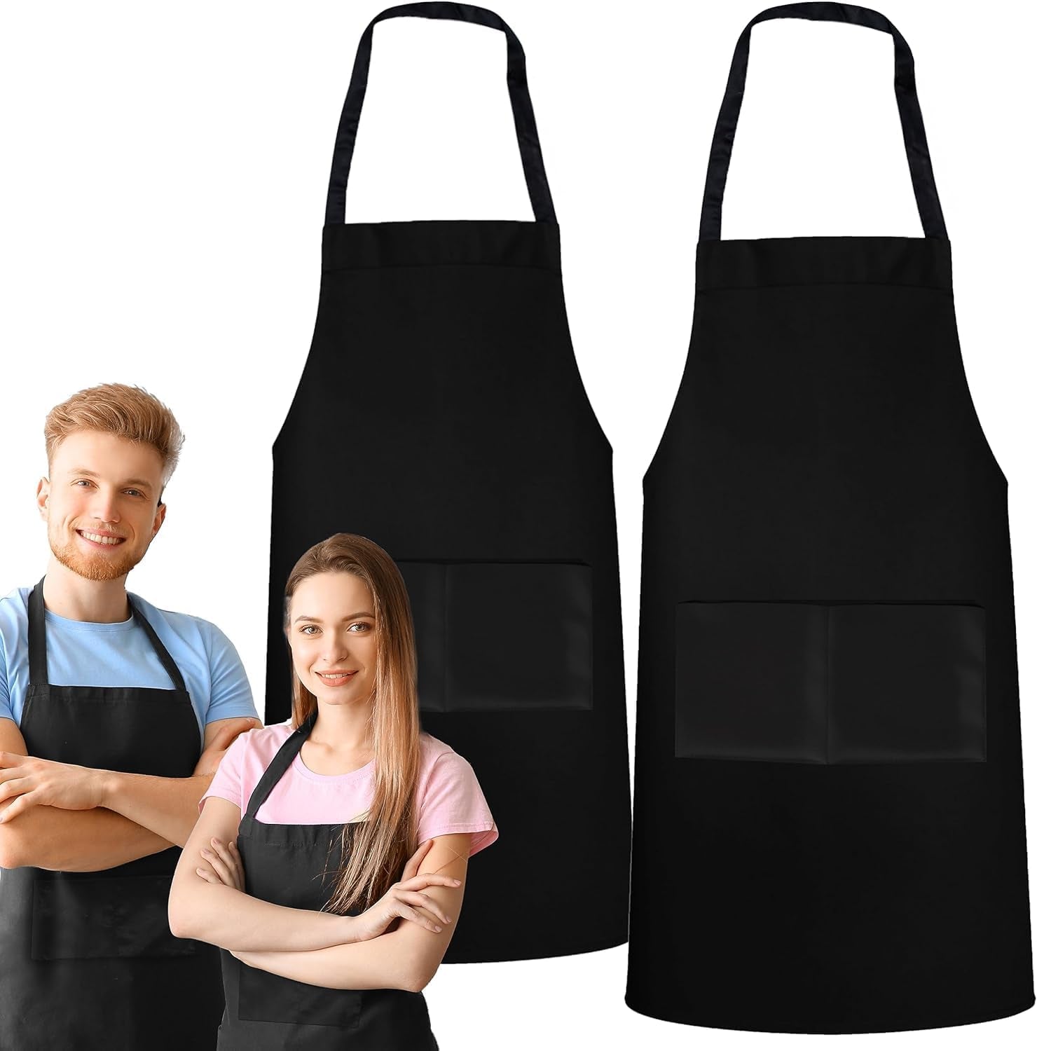 12-pack-bib-apron-unisex-black-aprons-machine-washable-aprons-for-men-and-women-kitchen-cooking-bbq-bulk-pack-of-12-no-pockets-black