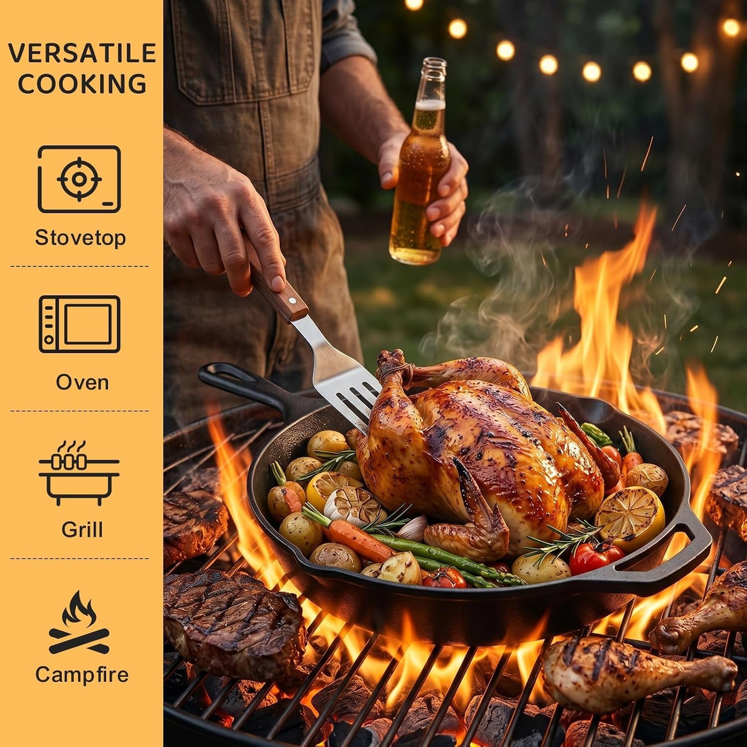 cast-iron-skillet-12-inch-pre-seasoned-frying-pan-heavy-duty-professional-restaurant-chef-quality-cookware-with-drip-spout-indoor-outdoor-use-compatible-with-oven-stove-grill-campfire