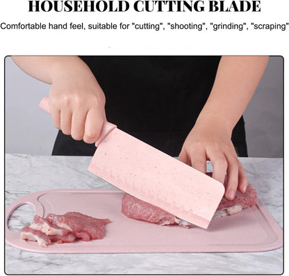 Boxed Kitchen Knife Set Block Wheat Straw Blades Nonstick for Kitchen Cutting Meat Scissors Ceramic Peeler for Slicing Paring Fruits Vegetables4
