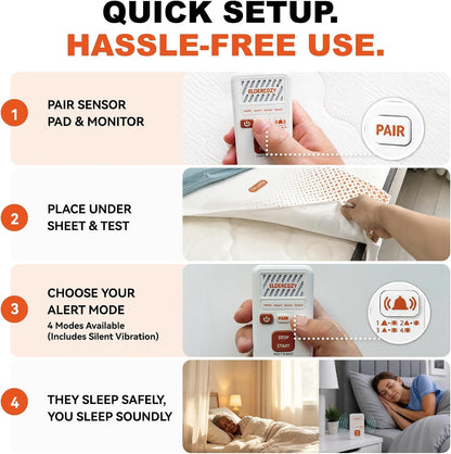 Twin Size Wireless Bed Alarms for Elderly Dementia Patients,Early Alert7