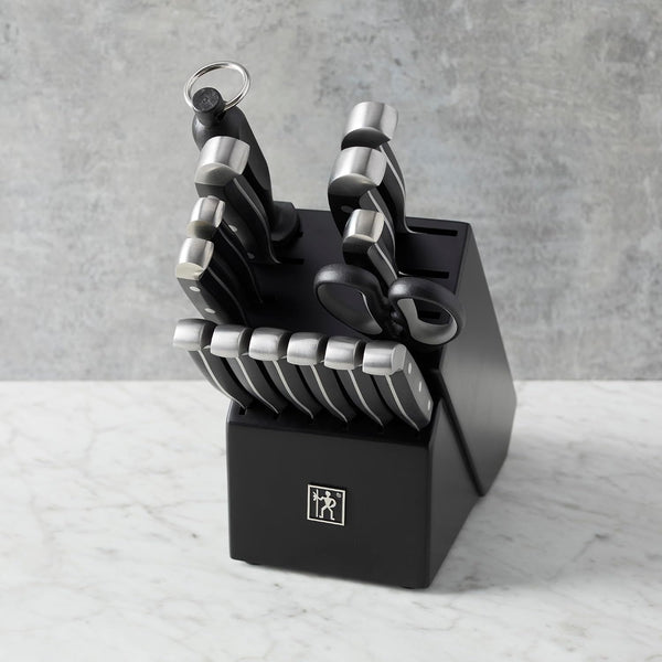 HENCKELS Premium Quality Statement 15-Piece Knife Set with Block and Knife Sharpener, Razor-Sharp, German Engineered Knife Informed by over 100 Years of Masterful Knife Making, Black Block5
