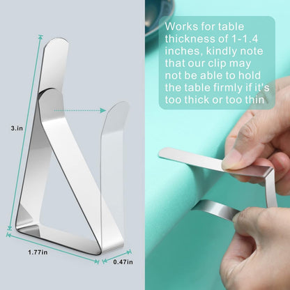 12 Pack Tablecloth Clips - Heavy Duty Picnic Table Clips, Stainless Steel Table Cloth Cover Clamps, Table Cloth Holders Ideal for Restaurant Picnics Marquees Weddings Graduation Party2