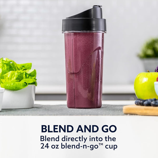 Oster Pro 1200 Smoothie Blender with Glass Jar & 24Oz To-Go Cup, Countertop Kitchen Blender with 7 Speeds, 1200W Power, Brushed Nickel7