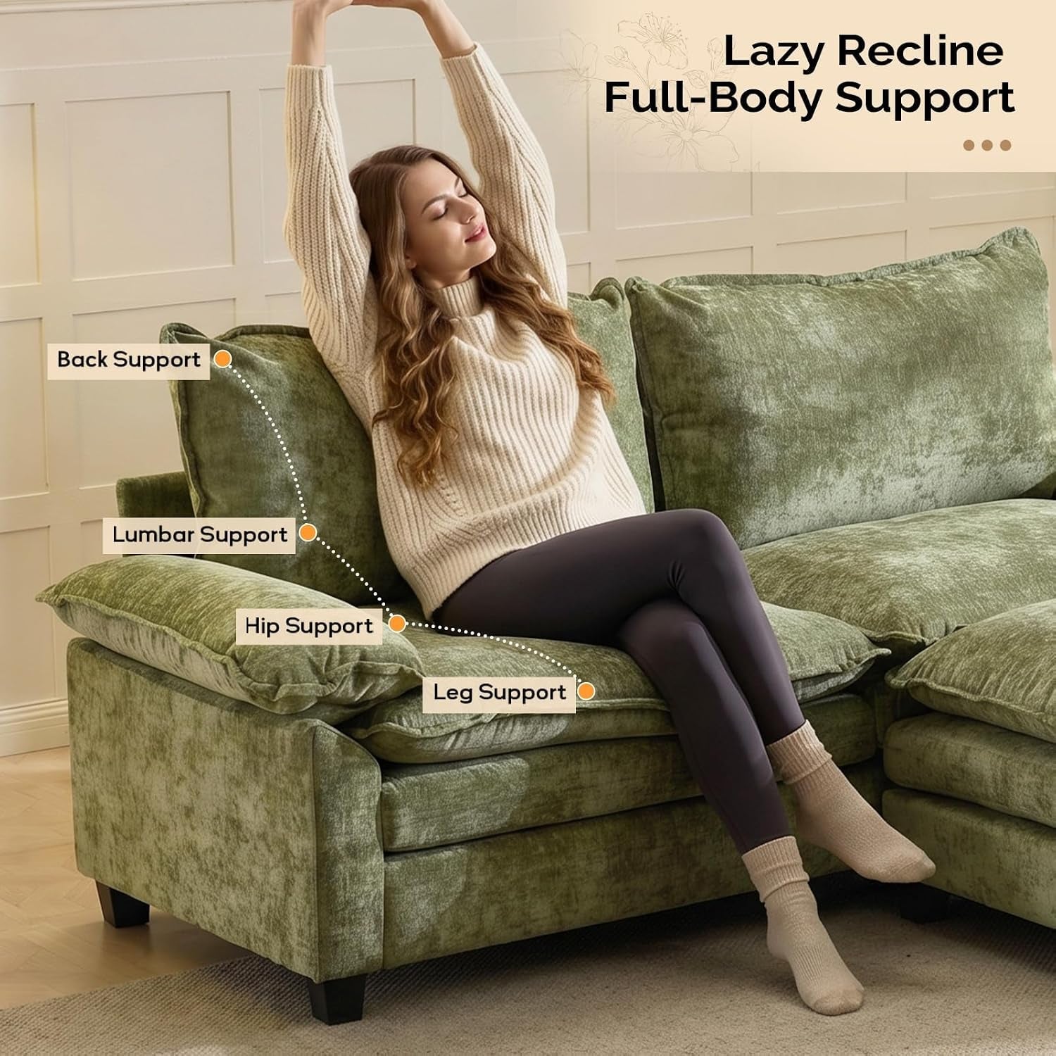 87-convertible-sectional-sofa-l-shaped-deep-seat-sofa-couch-for-living-room-modern-2-seat-loveseat-sofa-with-ottoman-for-small-spaceolive-green
