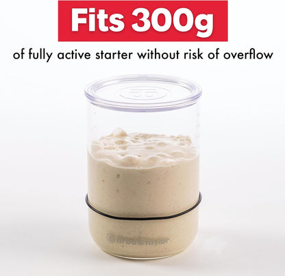 Sourdough Starter Jar (32Oz) 100% Dishwasher Safe, Measurement Markings, Height Marker & Loose-Fitting Lid That Prevents Pressure Buildup (Durable Glass Jar, Bpa-Free)6