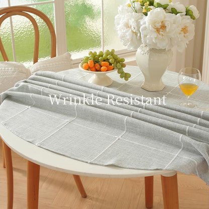 Linen round Tablecloth 70 Inch Gray Linen Table Cloth round 70 In5