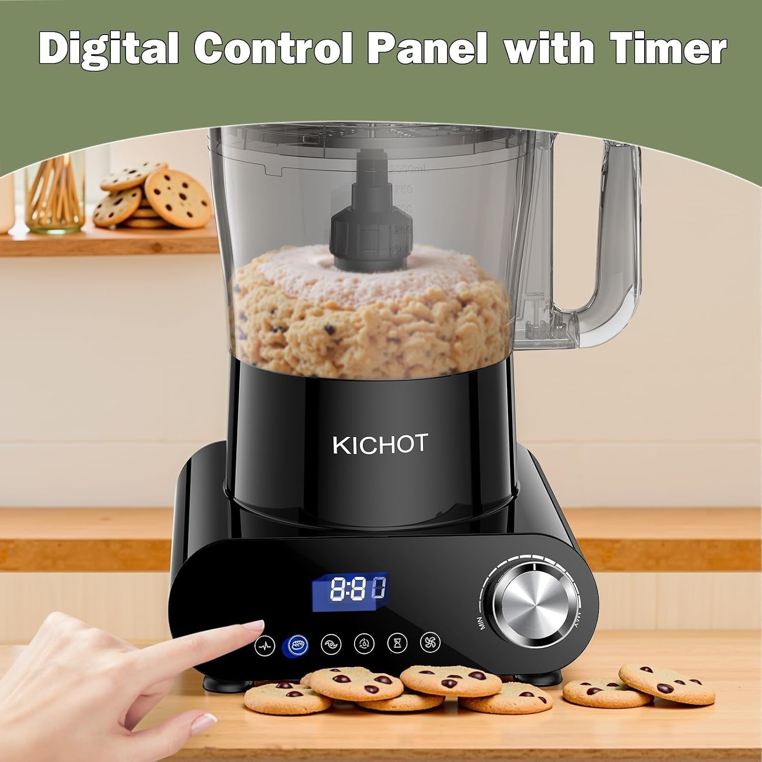 12-cup-food-processor-vegetable-chopper-french-fry-cutter-stepless-speed-digital-timer-large-feed-chute-ice-creshing-chopping-shredding-slicing-and-doughing-600w-for-home-use-black