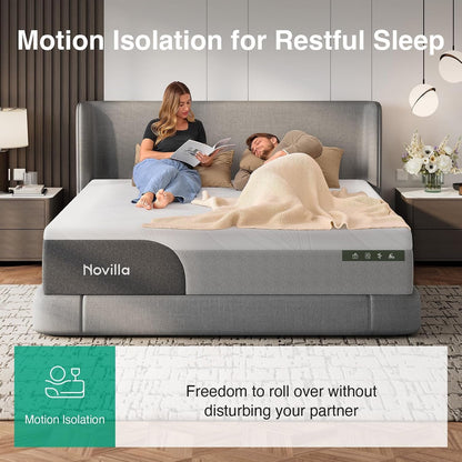 Bliss Cooling Queen Mattress, 14 Inch Gel Queen Memory Foam | Mattress in a Box with Cool-Touch Nylon Cover, Pain Relief & Spinal Support with Certipur-Us Certified Foam5