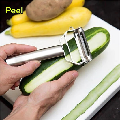 4-In-1 Stainless Steel Vegetable and Fruit Peeler, Multifunction Grater and Slicer Kitchen Tool4