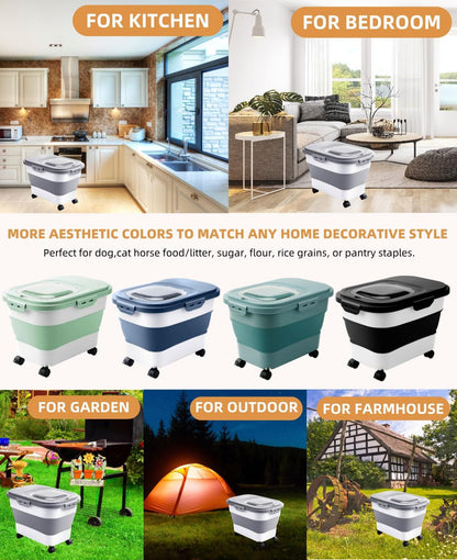 20-30 Lbs Rice Storage Container,Collapsible Food Storage Containers9
