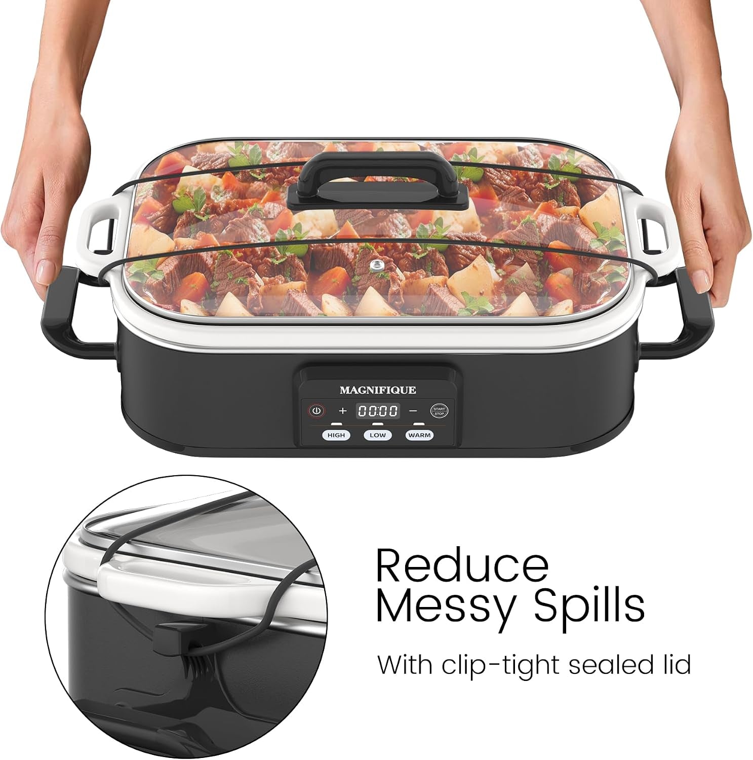 4-quart-casserole-programmable-slow-cooker-with-ceramic-baking-dish-perfect-kitchen-small-appliance-for-family-dinners-oven-safe-and-durable-bakeware-for-lasagna-roasts-black