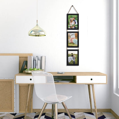 5X7 Picture Frames Collage Wall Decor, Black 6 Opening 5 by 7 Vertical Picture Frame for Wall Hanging, Multiple 5 X 7 Frames for Wedding Birthday Thanksgiving Mother'S Day6