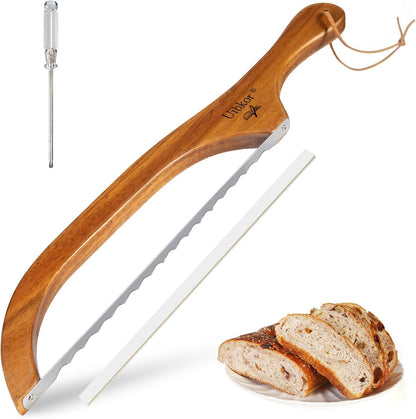 Sourdough Bread Knife, Bread Slicer for Homemade, 16" Wooden Bread Cutter1