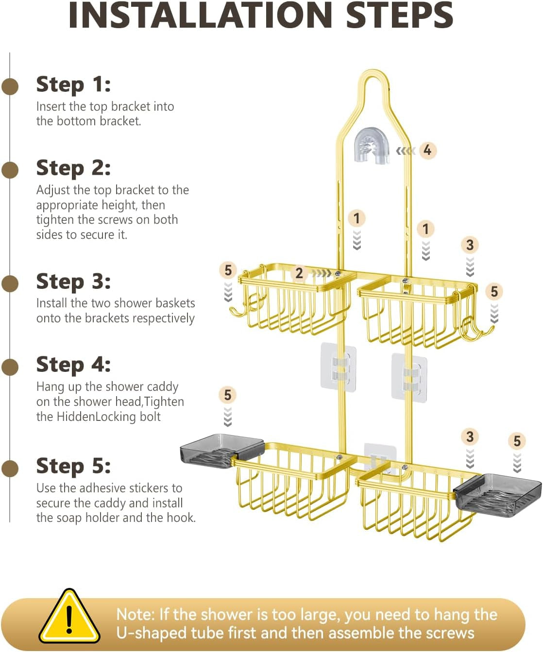 adjustable-shower-caddy-hanging-never-rust-shower-organizer-hanging-aluminum-shower-racks-for-inside-shower-bathroom-organizers-and-storage-with-2-soap-holders-and-2-removable-hooks-gold