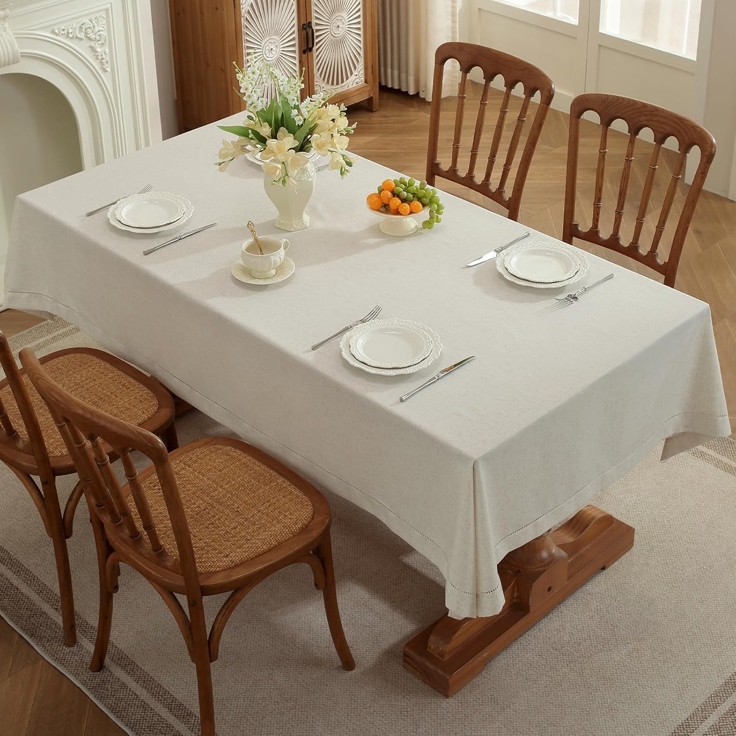 linen-blend-handmade-hemstitched-tablecloth-for-dinner-table-parties-wedding-decorations-55-x-86-rectangular