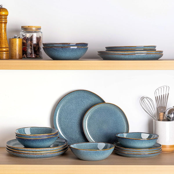 Ceramic Dinnerware Sets for 4, 12Pcs Plates and Bowls Sets Dishes7