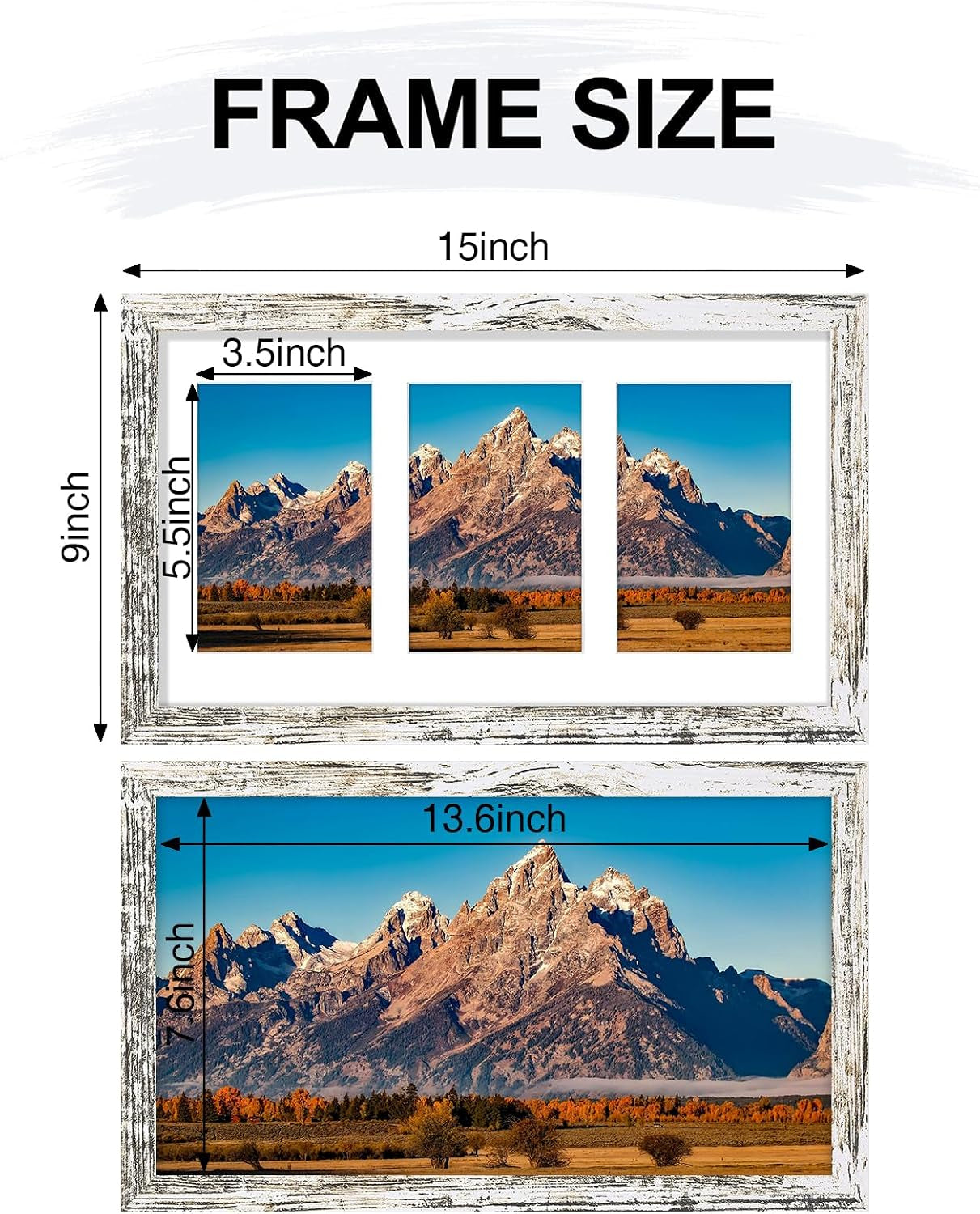 8x14-picture-frames-collage-wall-decor-displays-3pcs-4x6-pictures-with-mat-or-1pcs-8x14-without-mat-collage-picture-frame-for-horizontal-or-vertical-display-distressed-white-1-pack