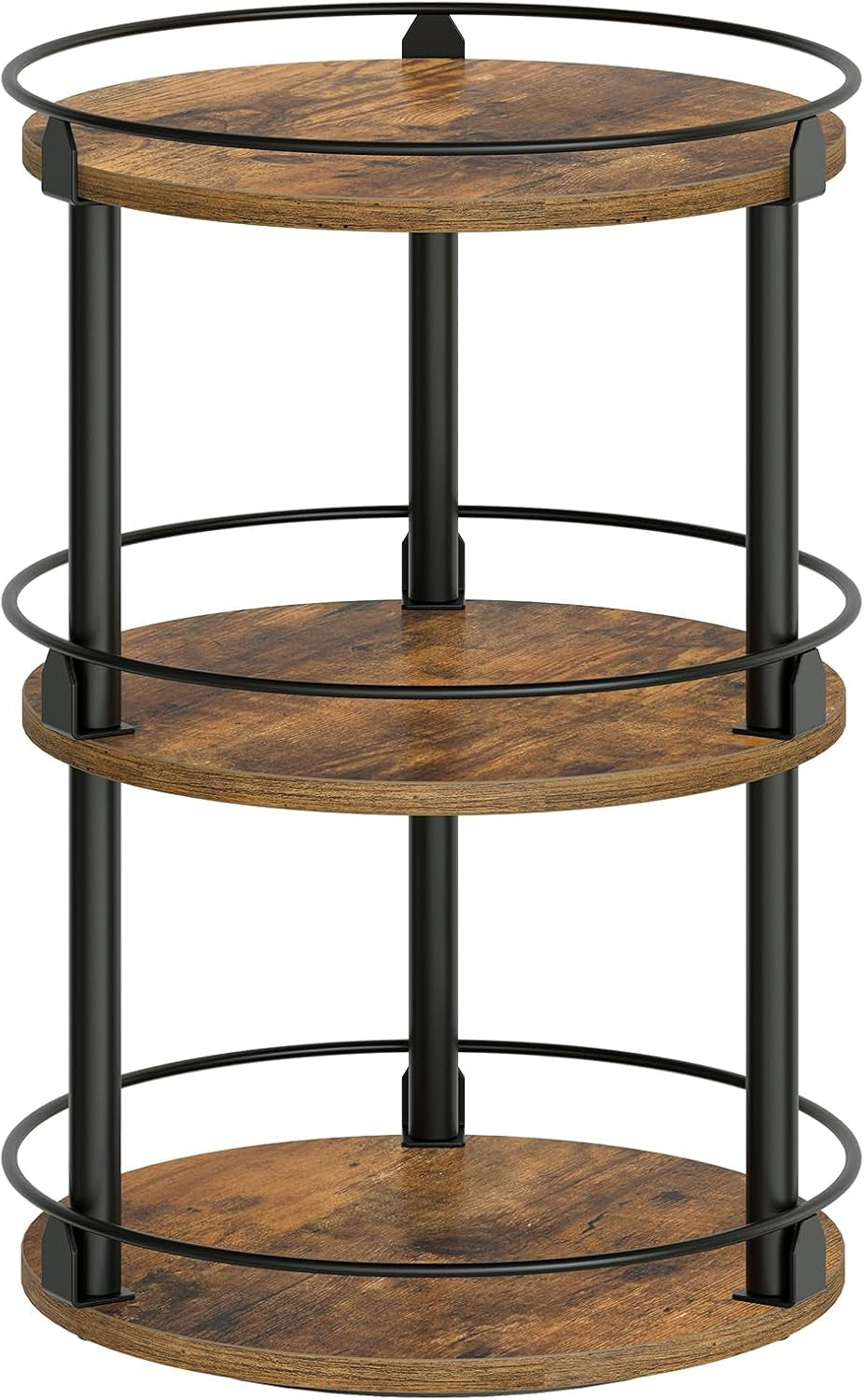 3-tier-lazy-susan-organizer-rotating-spice-rack-spinning-organizer-industrial-turntable-spice-rack-organizer-for-cabinet-kitchen-countertop-pantry-rustic-brown-and-black-sr23br