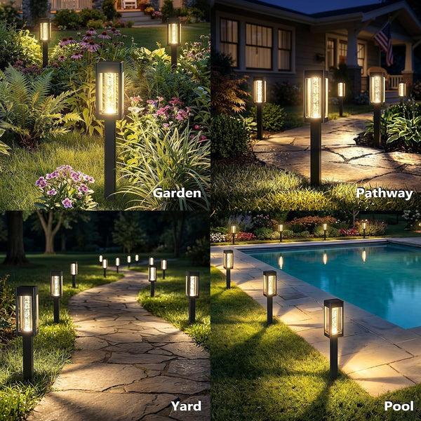 Pathway Lights Solar Power, Outdoor Waterproof Stake Lights 6 Pack7