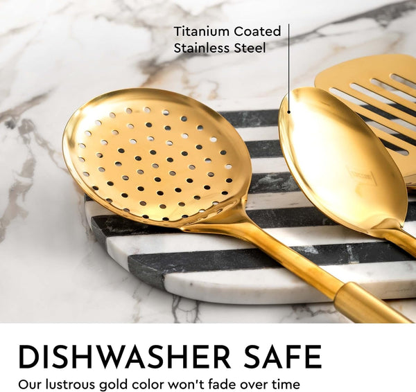 Gold Cooking Utensils Set, 5-Piece6