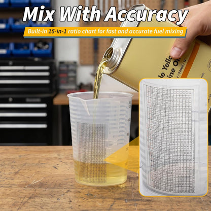 2 Stroke Oil Measuring Cup, 16Oz with Ratio Chart, Oil and Fuel Mixing4