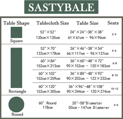 Eucalyptus Floral Tablecloth 52X70 Inch Rectangular6