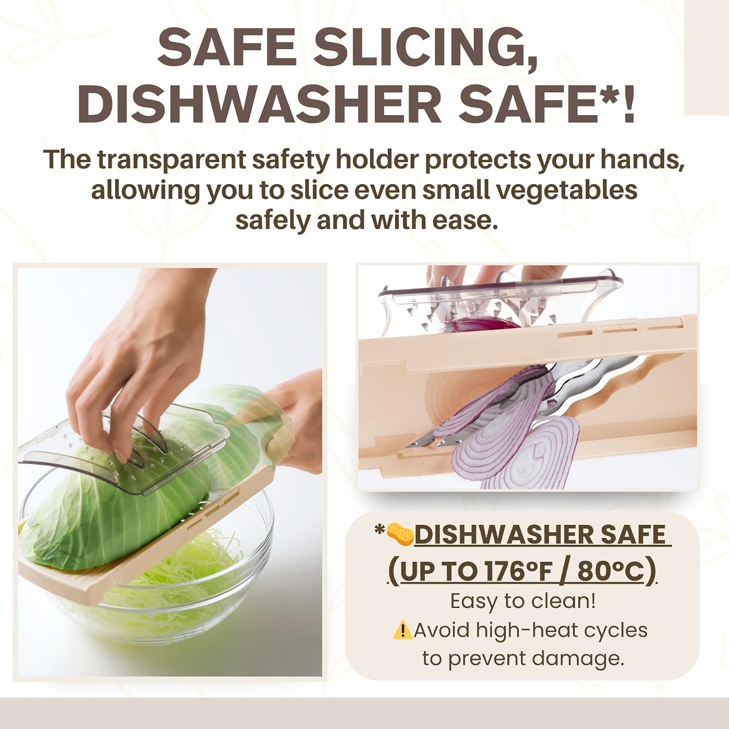 arnest-japanese-cabbage-slicer-mandoline-3-blade-triple-wave-ultra-thin-shredder-for-tonkatsu-style-slaw-stainless-steel-wave-blades-safety-holder-easy-rinse-clean-compact-beige-made-in-japan