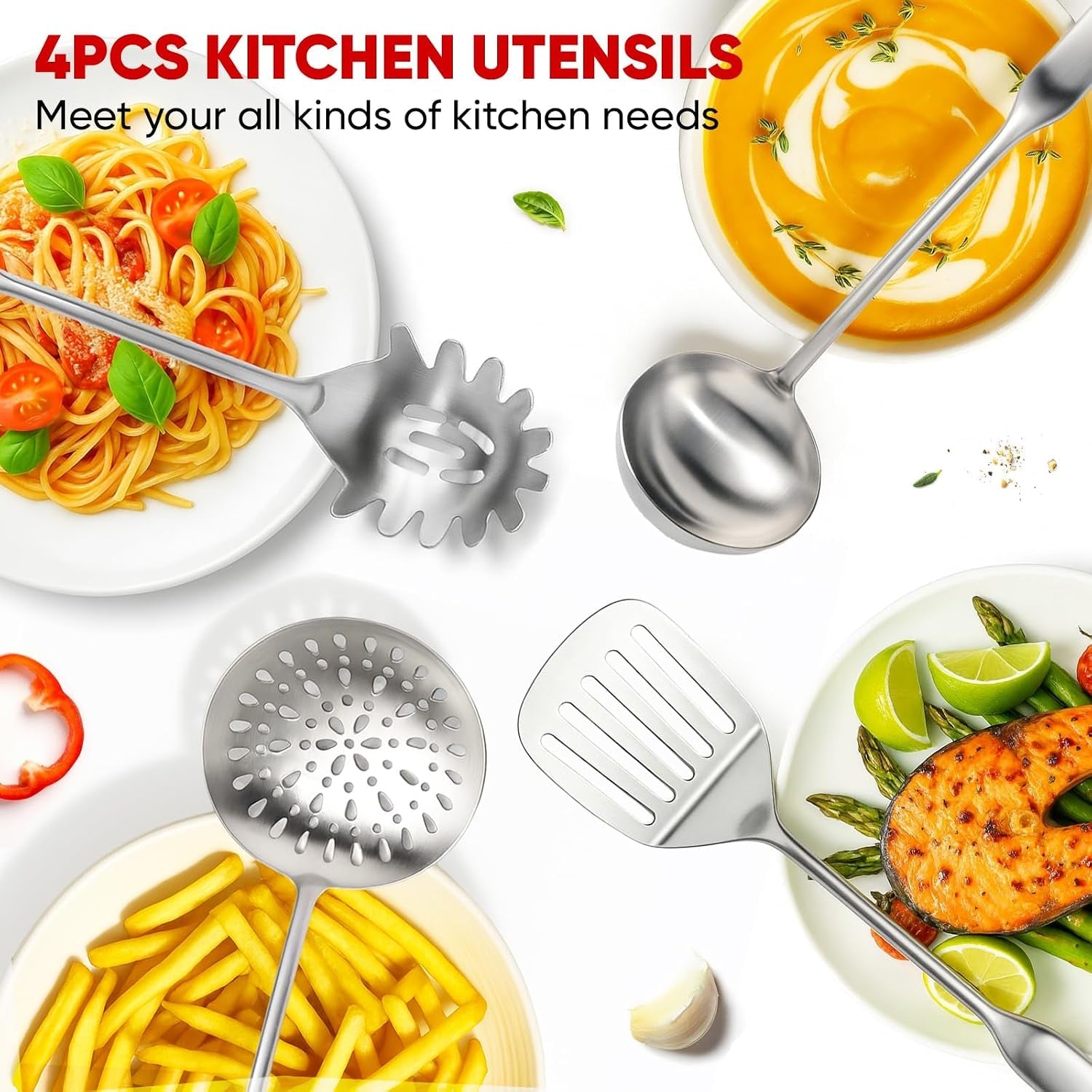 newness-4-pcs-cooking-utensils-set-304-stainless-steel-kitchen-utensils-set-metal-kitchen-accessories-include-soup-ladle-slotted-skimmer-spoon-spaghetti-spoon-and-spatula-dishwasher-safe