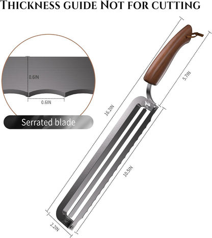 Adjustable Bread Knife for Homemade, Thickness Guide, Raised Handle, Right6