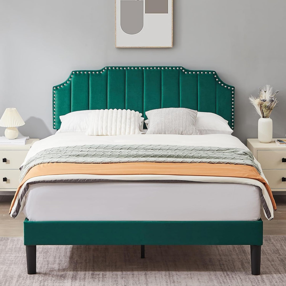 full-size-velvet-upholstered-platform-bed-frame-with-nailhead-trim-tufted-height-adjustable-headboard-full-bed-with-wooden-slats-mattress-foundatio-no-box-spring-needed-under-bed-storage