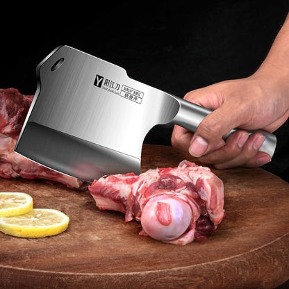 Meat Cleaver, Stainless Steel Thickened Butcher'S Knives Axe Type Bone Knife Heavy Duty Knife4