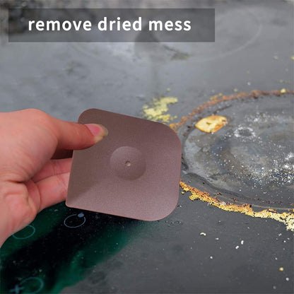 Plastic Pan Pot Dish Scraper Tool Set, Kitchen Nylon Food Scraper for Dish | Non-Scratch Cast Iron Skillet Scraper Pan Pot Cleaner Scrubber, Kitchen Plastic Scraper Cleaning Tool for Burnt Food,Grease3