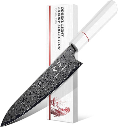 Damascus Chef Knife 8 Inch - VG10 Kitchen Knife for Meat Cutting1