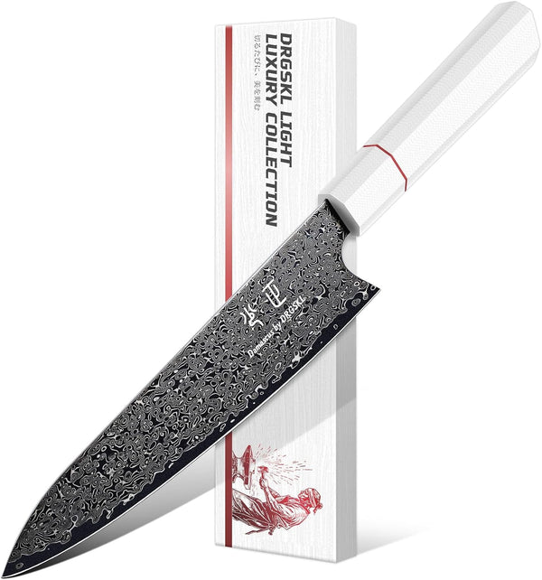 Damascus Chef Knife 8 Inch - VG10 Kitchen Knife for Meat Cutting1