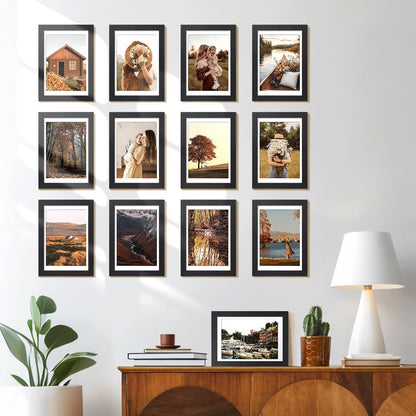 4X6 Picture Frame Set of 10, Wall or Tabletop Display, Black2