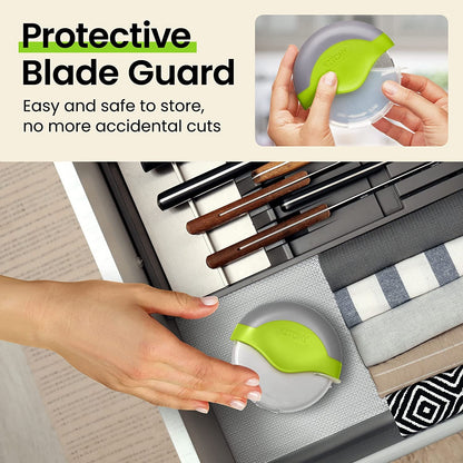 Pizza Cutter Wheel, Heavy Duty Ergonomic Pizza Slicer with Easy Grip Non-Slip Handle and Blade Cover, Dishwasher Safe (Green)4