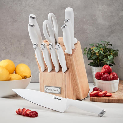 Block Knife Set, 12Pc Cutlery Knife Set with Steel Blades for Precise Cutting, Lightweight, Stainless Steel, Durable & Dishwasher Safe, C77SSW-12P2