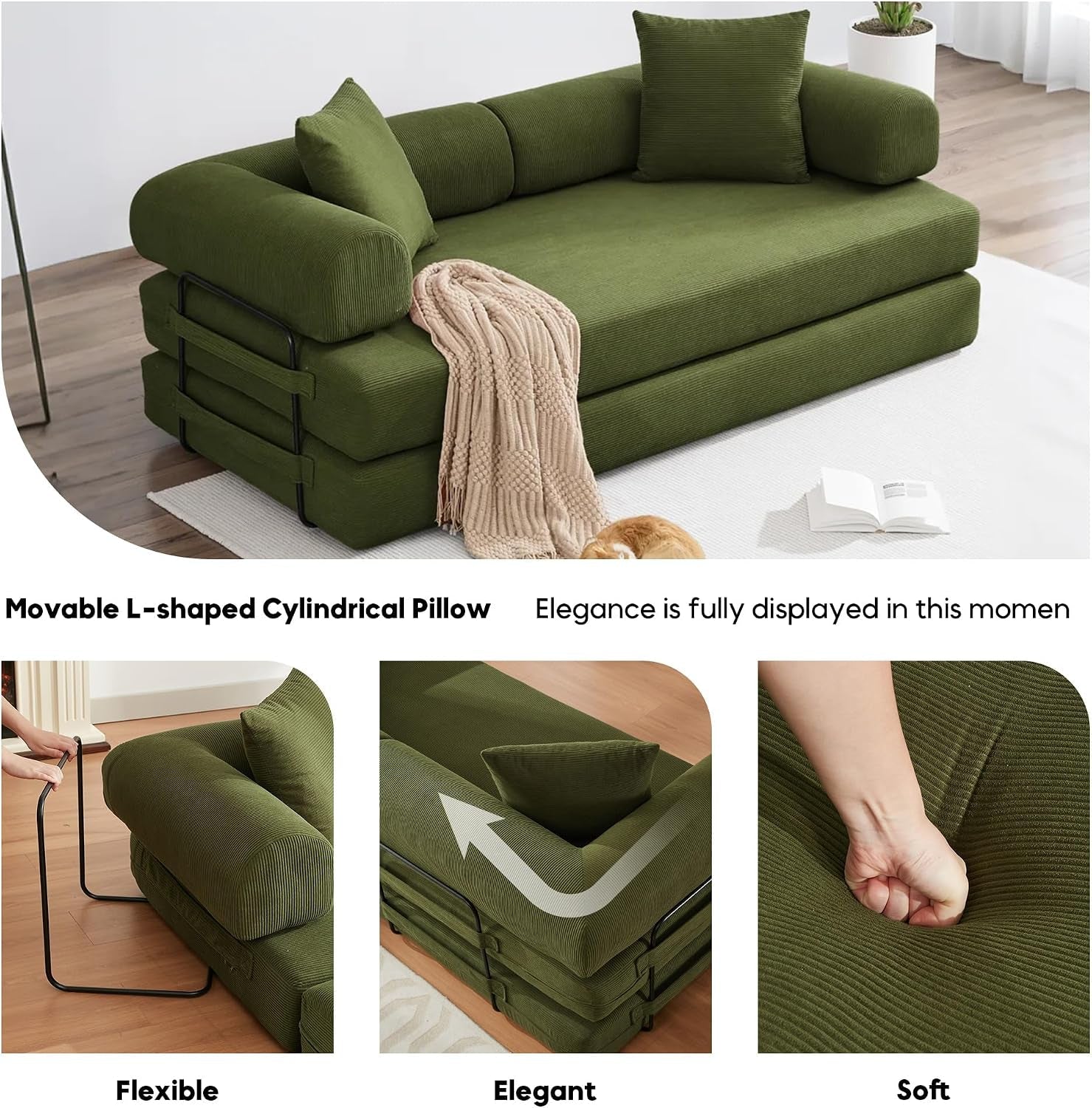 78-convertible-futon-sofa-bed-boneless-couches-for-living-room-green