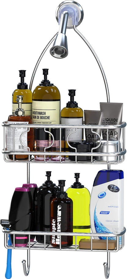 Stainless Steel Hanging Shower Head Caddy Organizer4