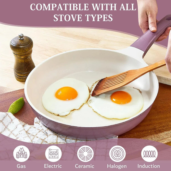Non Stick Ceramic Wok Pan Skillet | Scratch-Resistant PFOA & PFOS Free Non Toxic Wok for Cooking | Compatible with Induction, Gas & Electric Stovetops (11 Inch)6