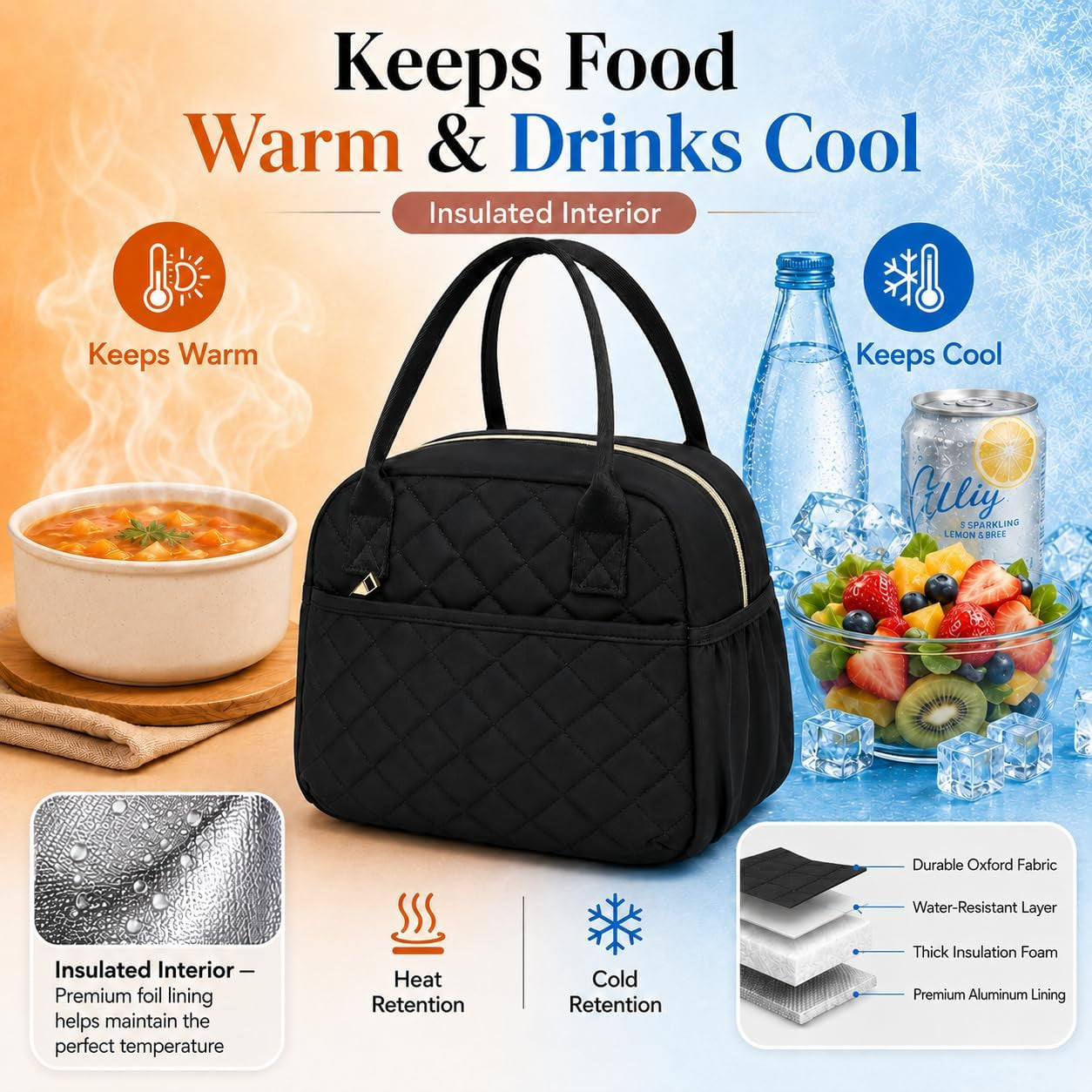lunch-box-for-women-insulated-lunch-bag-lunchbox-cooler-thermal-leakproof-quilted-reusable-lunch-tote-bag-for-work-school-travel-picnic-black