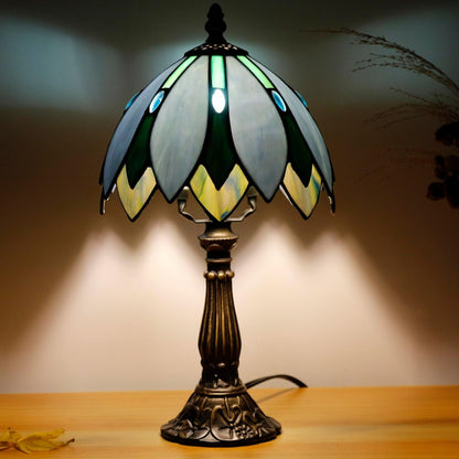 Table Lamp Base Replacement Only(B (4 H 15 Inch)) | Fit for 6, 8, 10 Inch Tiffany Style Stained Glass Lampshade, Dark Bronze Finish,Resin, Push Switch on Cord6