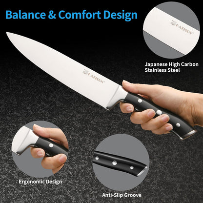 In-Drawer Bamboo Block Set with 5 German Steel Knives3