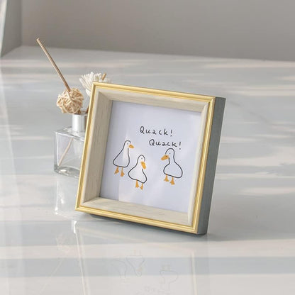 6X6 Blue Beige Square Picture Frame, 6X6 Resin Photo Frame, Wall and Desktop Display Picture Frame, Plexiglass6