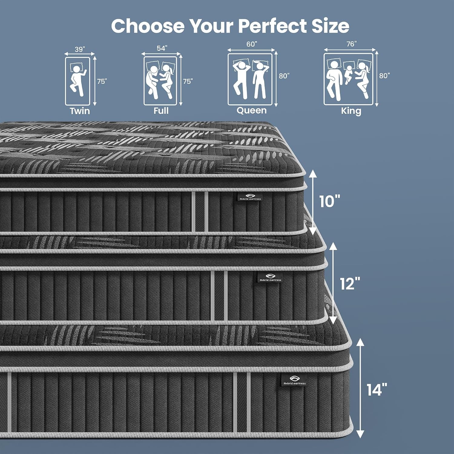 12-full-mattress-pocket-spring-pressure-relief-gel-memory-foam